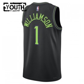 NBA Børn Trøje New Orleans Pelicans Zion Williamson 2025-26 Nike City Edition Sort Swingman